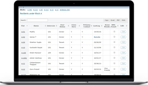 manage apartment complex owners and tenants information