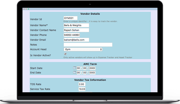 stores all Housing society maintenance related contacts